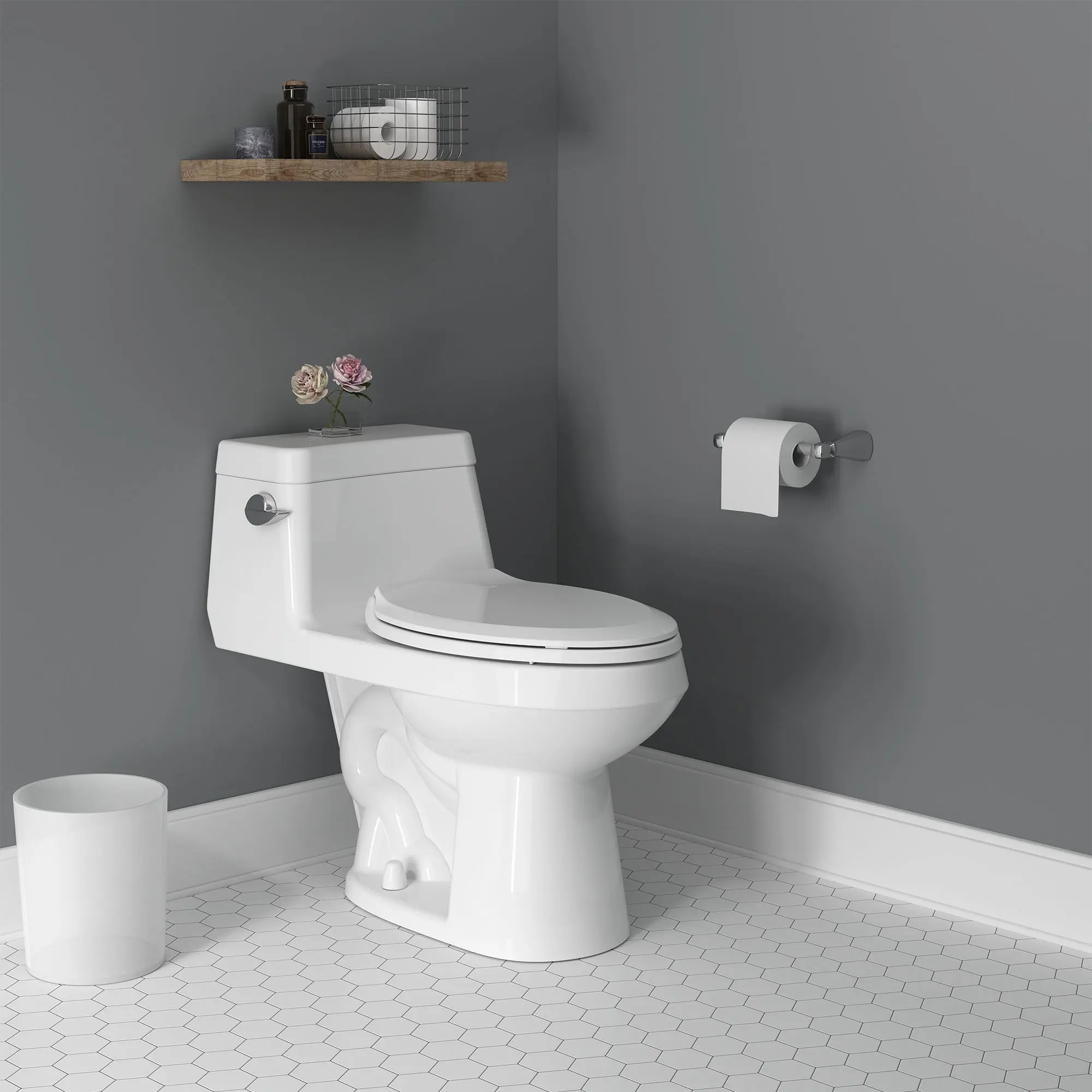 Colony® One-Piece 1.28 gpf/4.8 Lpf Chair Height Elongated Toilet With Seat